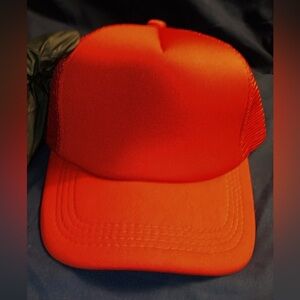 SOLD ‼️ Bloodshot Red Trucker hat CDG/NBA/MLB/NewEra snapback adjustable(1)